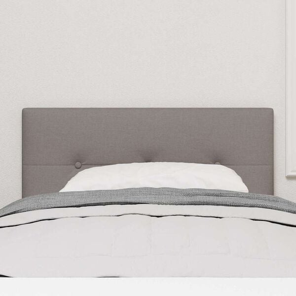vidaXL LED Headboard with LED Strip Lights Taupe 80 cm Polyester