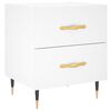 vidaXL Bedside Cabinets 2 pcs White 40x35x47.5 cm Engineered Wood