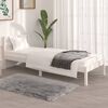 vidaXL Bed Frame without Mattress 75x190cm White Small Single