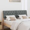 vidaXL Upholstered Headboard Dark Grey 120 cm Solid Pine Wood