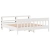 vidaXL Bed Frame without Mattress White 200x200 cm Solid Wood Pine
