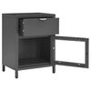 vidaXL Nightstands 2 pcs Anthracite 40x30x54.5 cm Steel and Glass