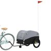 vidaXL Bike Trailer Black and Grey 45 kg Iron