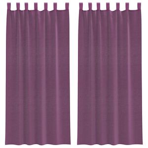 vidaXL Voile Curtains with Loops 2 pcs Purple 140x225 cm