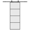 vidaXL Sliding Door with Hardware Set Black 76x205 cm ESG Glass