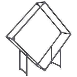 vidaXL Firewood Rack Anthracite 100x25x100 cm Cold-rolled steel