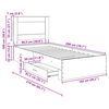 vidaXL Bed Frame with Drawer with Headboard Manual Engineered Wood