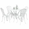 vidaXL Garden Dining Set 5 pcs White Aluminium