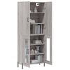 vidaXL Highboard Grey Sonoma 69.5x34x180 cm Engineered Wood