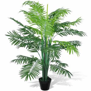 vidaXL Artificial Plant | Green | Plastic | Medium | Decorative Inlays