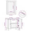 vidaXL 2 Piece Bathroom Cabinet Set Solid Wood Acacia