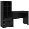 vidaXL Desk with Drawer 2 pcs Black Oak