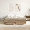 vidaXL Bed Frame with Drawer Artisan Oak 135 x 190 cm Engineered Wood