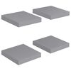 vidaXL Floating Wall Shelves 4 pcs Grey 23x23.5x3.8 cm MDF