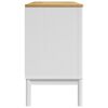 vidaXL Sideboard FLORO White 114x43x74 cm Solid Wood Pine
