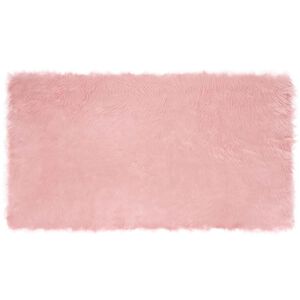 vidaXL Faux Sheepskin Rug TAFALLA Pink 60 x 110 cm Polyester