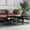 vidaXL Nesting Coffee Tables 5 pcs Black Engineered Wood