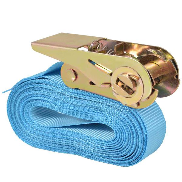 vidaXL Ratchet Tie Down Straps 4 pcs 0.8 Tonnes 6mx25mm Blue