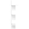 vidaXL Wall Corner Shelf White 32x32x127,5 cm Engineered Wood
