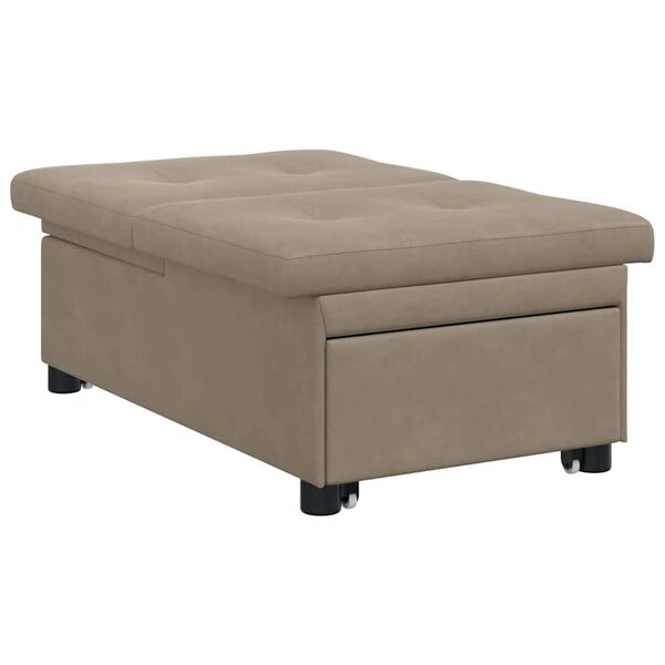vidaXL Sofa Bed Taupe 194 x 67 x 82 cm Microfiber