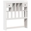 vidaXL Bookcase Bed without Mattress White 90x190 cm Single Solid Wood Pine