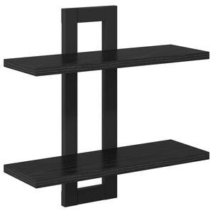 vidaXL Floating Shelves Black Oak 40 x 15 x 40 cm Engineered Wood