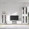vidaXL TV Cabinet Set FLORIN High Gloss White Engineered Wood