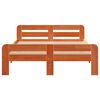 vidaXL Bed Frame without Mattress Wax Brown 200x200 cm Solid Wood Pine