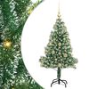 vidaXL Artificial Christmas Tree Snow Flocked with LED Light 120 cm