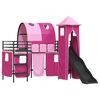 vidaXL Kids'Loft Bed Frame Black and Pink 90 x 190 cm Metal