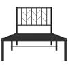 vidaXL Metal Bed Frame without Mattress with Headboard Black 80x200cm