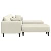 vidaXL Velvet Sofa with Cushion 3 pcs Cream 208 cm Velvet