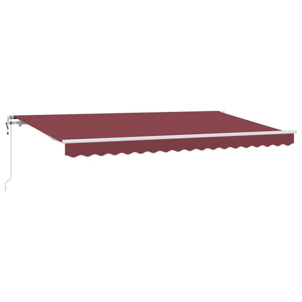 vidaXL Retractable Awning Burgundy 350 x 200 cm Fabric