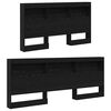 vidaXL Storage Headboard with Shelf Black Oak 140 cm Engineered Wood