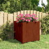 vidaXL Planter with Legs Rusty 50x50x50 cm Corten Steel