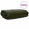 vidaXL Tarpaulin 650g / m&sup2; Olive Green 1 x 2.5 m Canvas with PVC Coating