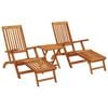 vidaXL Reclining and Folding Sunlounger Folding 2 pcs Natural
