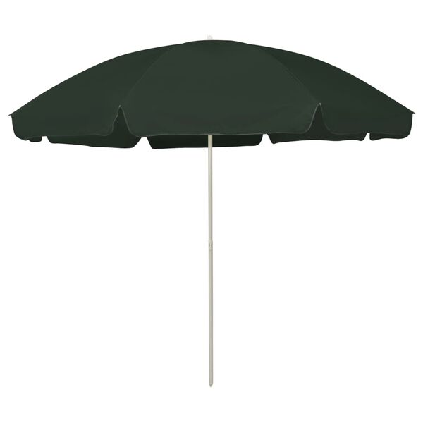 vidaXL Beach Parasol Green 300 cm