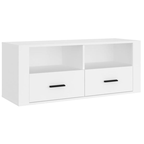 vidaXL TV Cabinet White 100x35x40 cm Engineered Wood