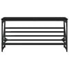 vidaXL Shoe Rack Black 90x30x45 cm Engineered Wood