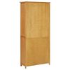 vidaXL Bookcase with 4 Doors 80x35x180 cm Solid Oak Wood and Glass