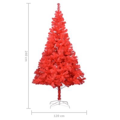 vidaXL Artificial Christmas Tree with Stand Red 240 cm PVC