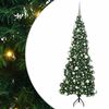 vidaXL Corner Artificial Christmas Tree Green 180 cm PVC and Metal