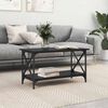 vidaXL Coffee Table Black oak 80 x 45 x 45.5 cm Engineered wood