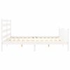 vidaXL Bed Frame without Mattress White Solid Wood Pine