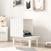 vidaXL Cat House White 60x36x60 cm Solid Wood Pine