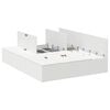 vidaXL Storage Bed Frame with Door White 135 x 190 cm Engineered Wood