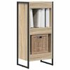 vidaXL Book Cabinet Sonoma 40 x 30 x 86.5 cm Engineered Wood