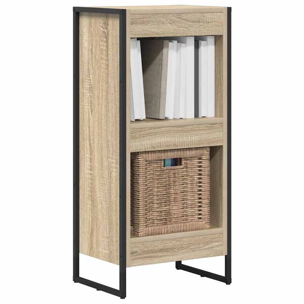 vidaXL Book Cabinet Sonoma 40 x 30 x 86.5 cm Engineered Wood