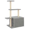 vidaXL Cat Tree with Sisal Scratching Posts Light Grey 110 cm